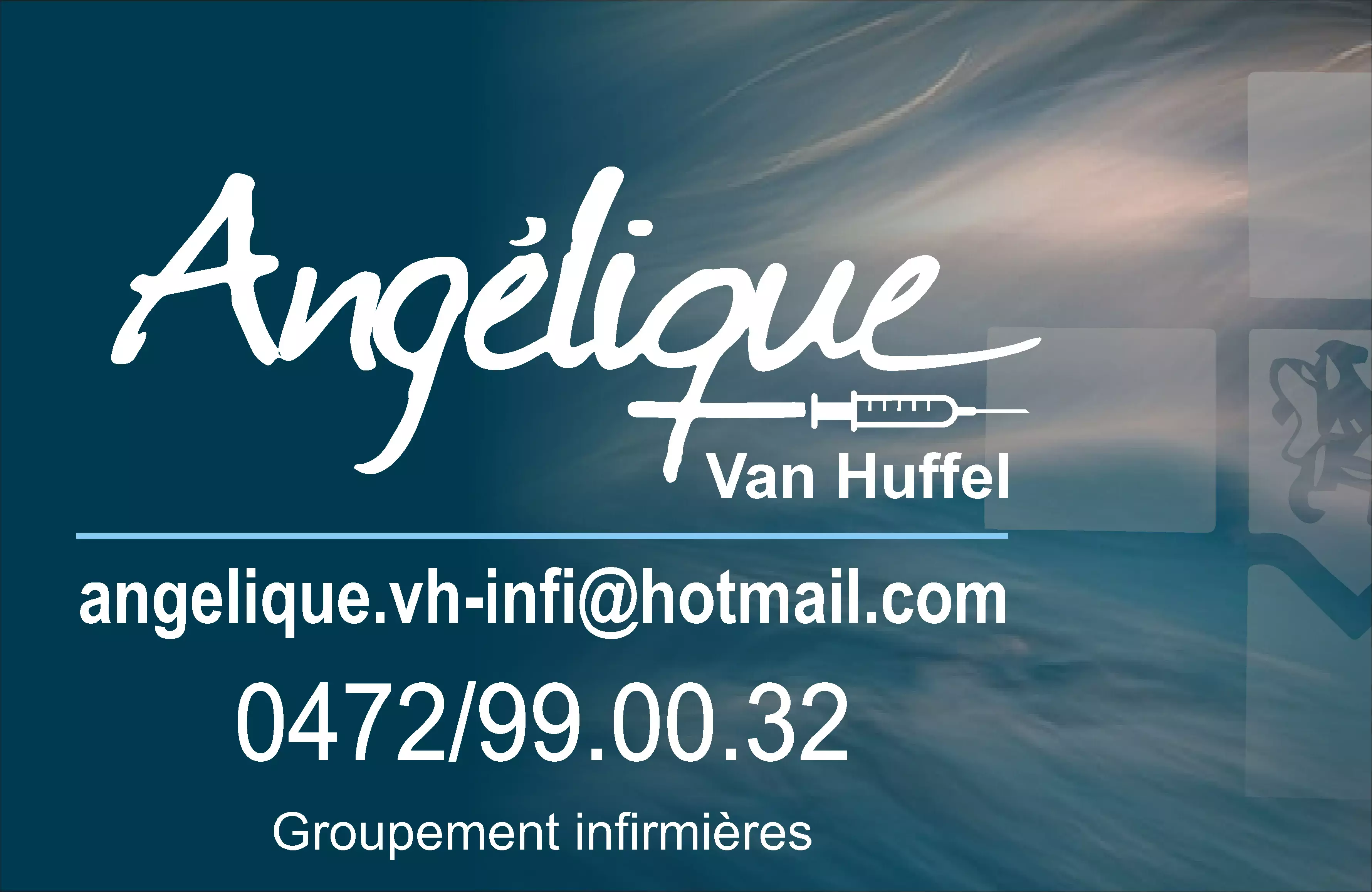 Carte de visite infirmiere Verso