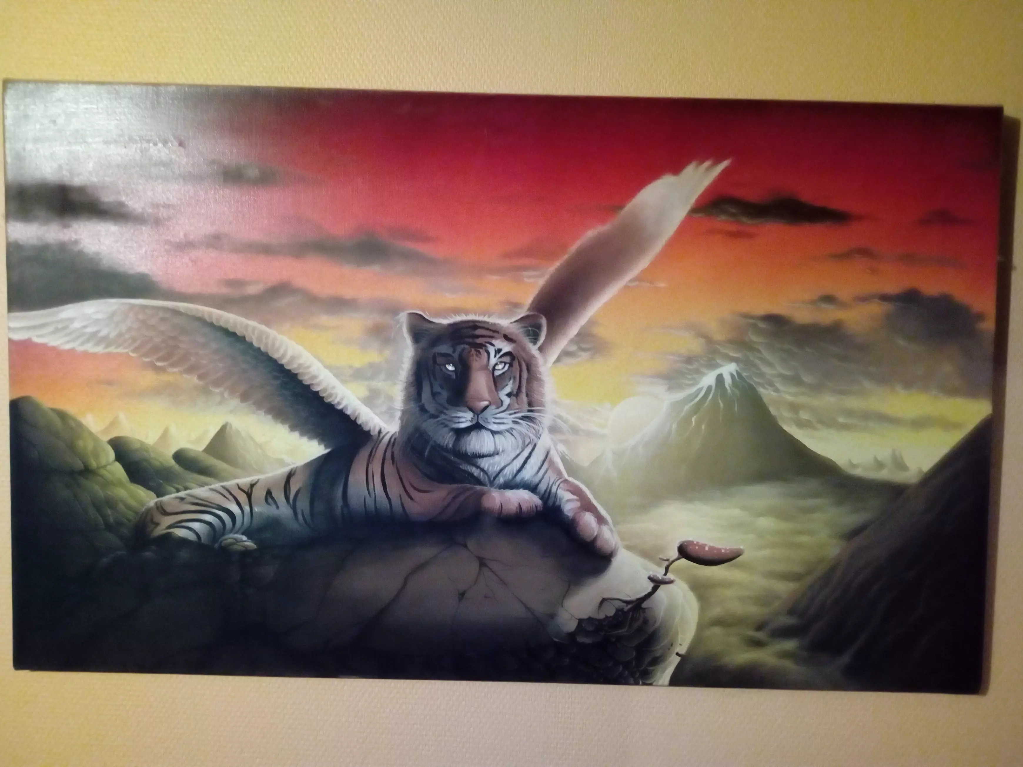 Peinture Tigre Ailé