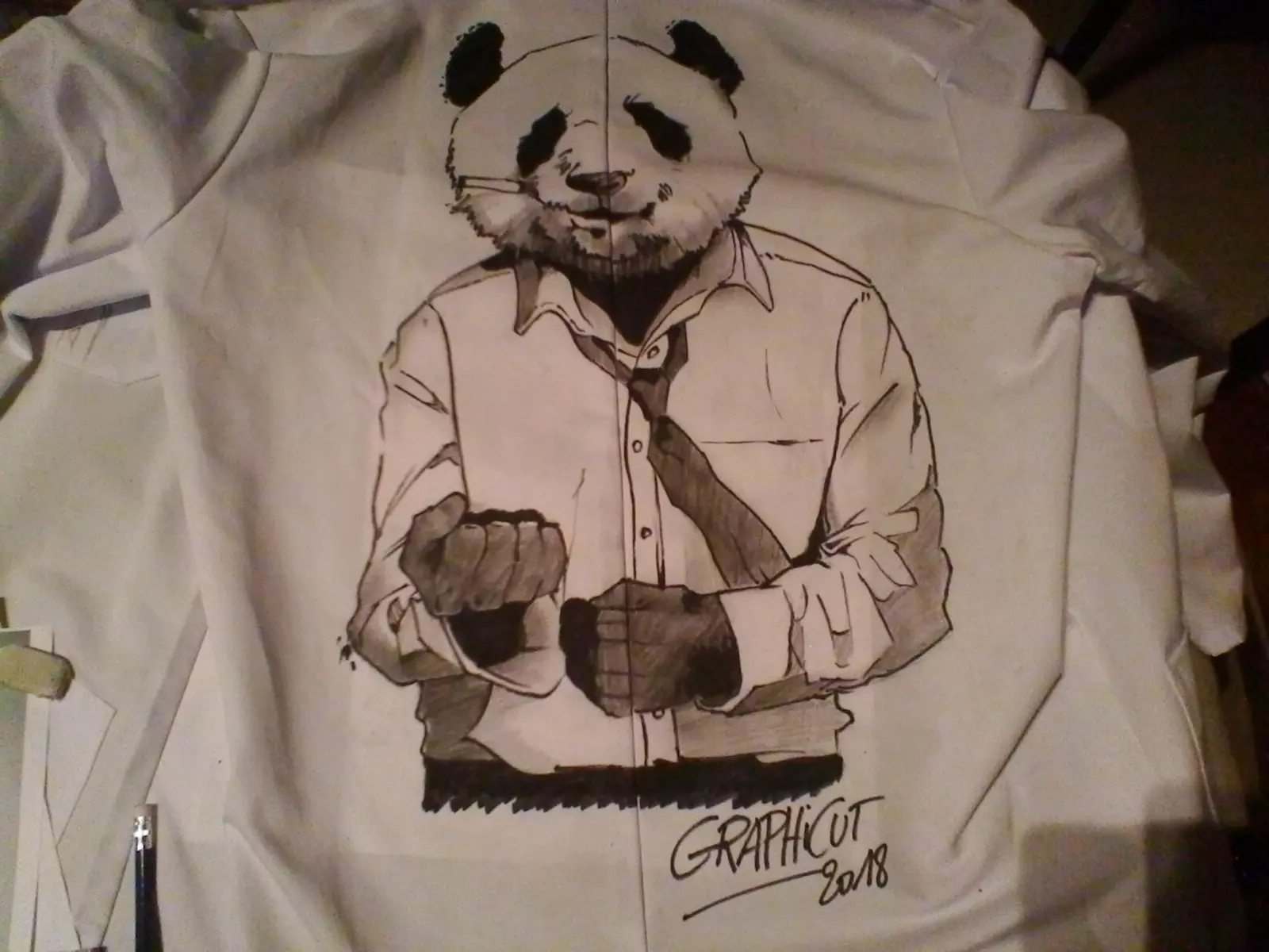 Tablier Panda chic vue 1